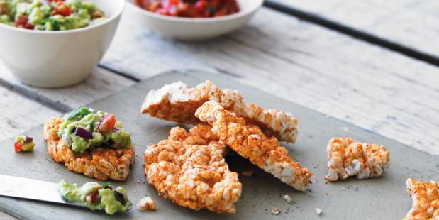 Homemade Tangy salsa and guacamole dips