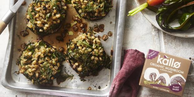 Stuffed Portobello mushrooms
